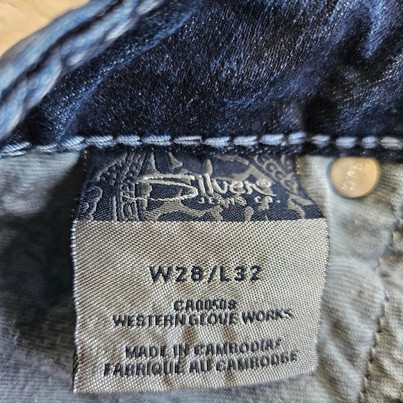 Silver Jeans Women's Blue Berkley Straight Legs Denim Jeans W28/L32 - Picture 9 of 10